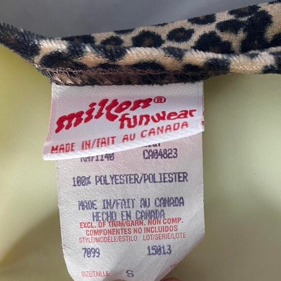 Vintage Leopard print velvet button collared v neck long sleeve top size small - Picture 5 of 7